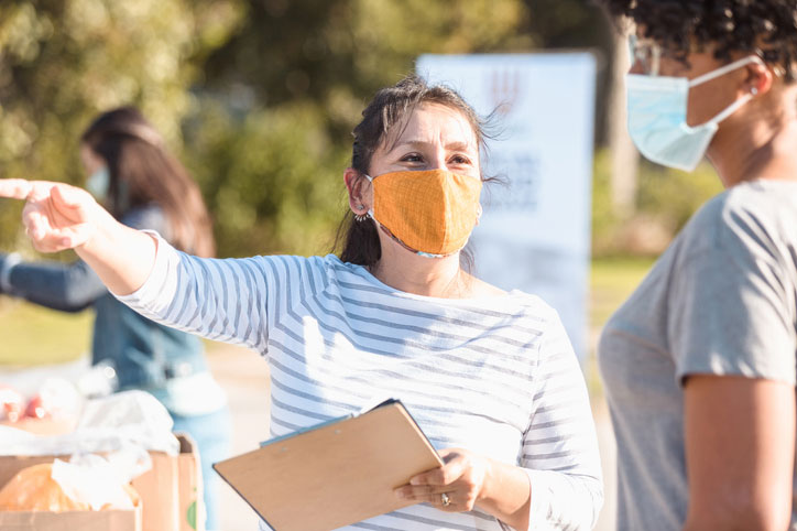 volunteer directing others