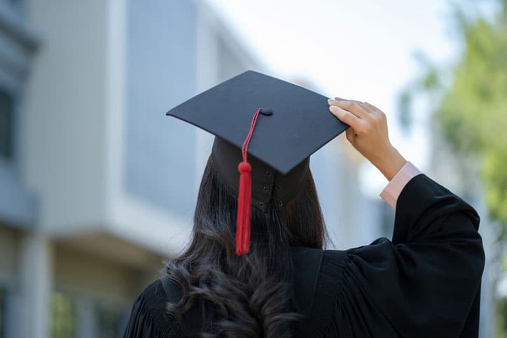 graduate celebrating