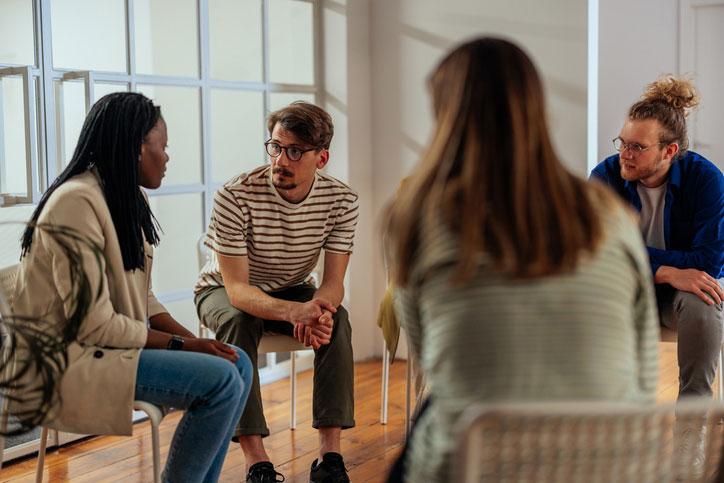 group in session with social worker