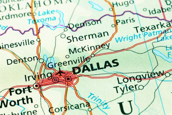 dallas on map