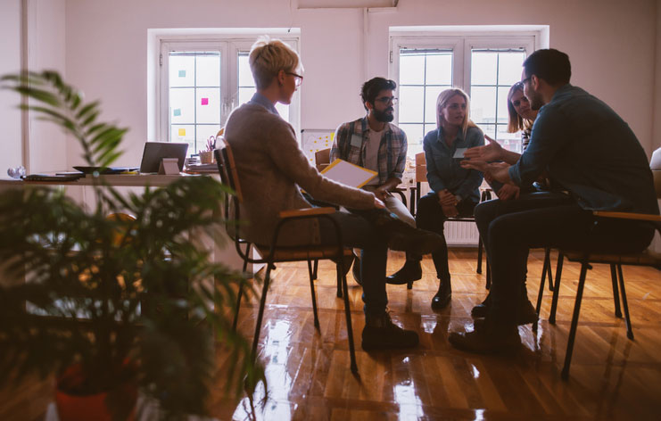 group of folks having a discussion